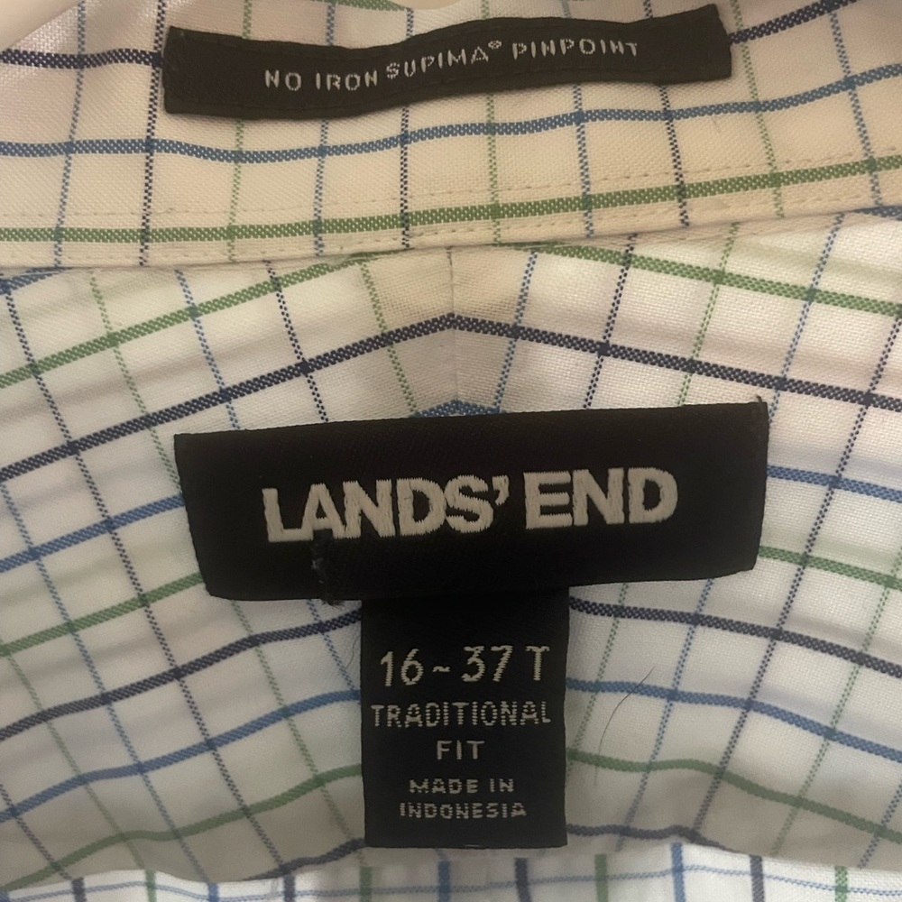 Lands End 16-37 TALL button down shirt
